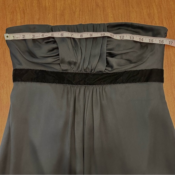Banana Republic Silk Black Strapless Cocktail Dress Formal Wedding Guest Size 10 - Picture 4 of 9